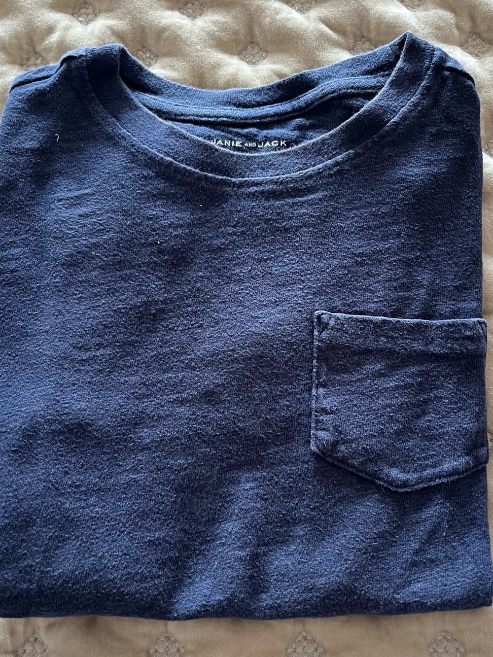 Janie and Jack Navy Crewneck Tee
